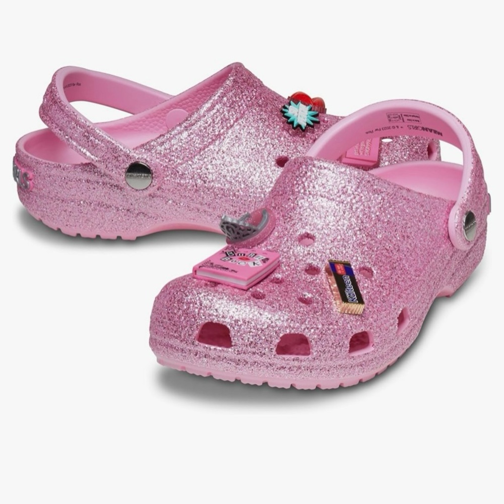 Crocs Mean Girl Glitter Clogs - Pink